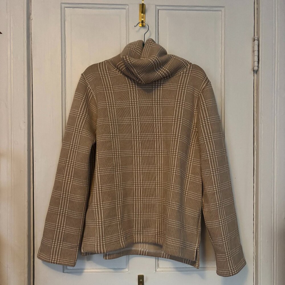 J. Crew Factory - Funnel Neck Pullover - Camel Ivory